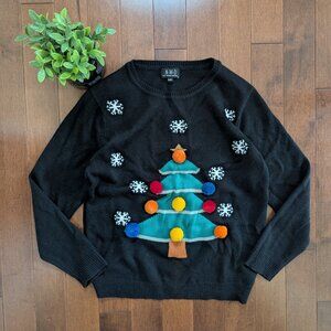 CHRISTMAS TREE VINTAGE KNIT SWEATER
